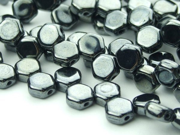 30x Honeycomb Beads 6mm Gunmetal Michael's UK Jewellery