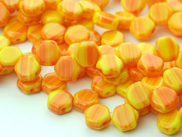 30x Honeycomb Beads 6mm Hodge Podge Orange beads mouse