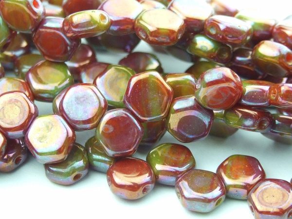 30x Honeycomb Beads 6mm Hodge Podge Orange Nebula Michael's UK Jewellery