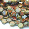 30x Honeycomb Beads 6mm Hodge Podge Orange Travertine Michael's UK Jewellery