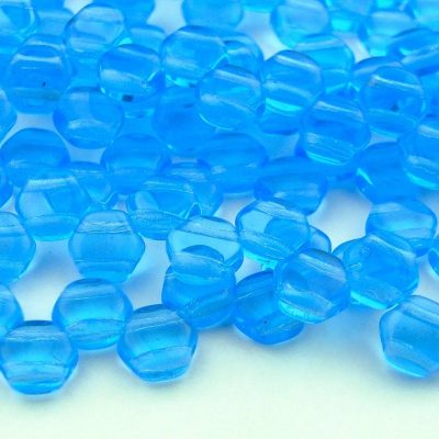30x Honeycomb Beads 6mm Hole Aqua Transparent Michael's UK Jewellery