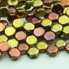 30x Honeycomb Beads 6mm Jet Calif Gold Michael's UK Jewellery