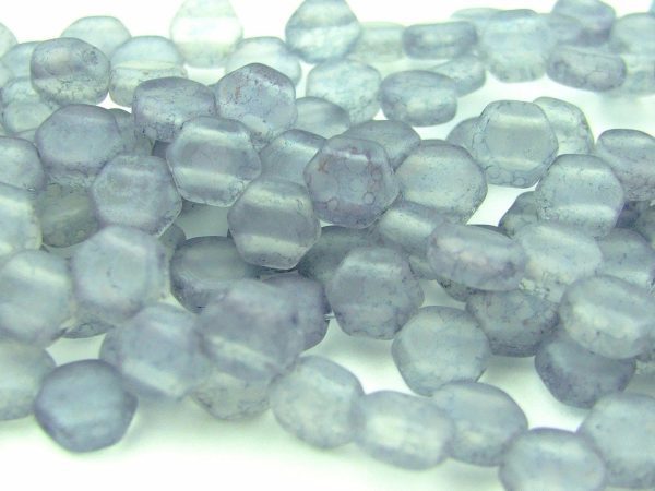 30x Honeycomb Beads 6mm Matte Blue Luster Michael's UK Jewellery