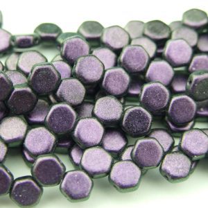 30x Honeycomb Beads 6mm Motley Black Currant Michael's UK Jewellery