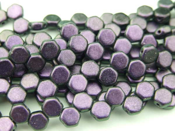 30x Honeycomb Beads 6mm Motley Black Currant Michael's UK Jewellery