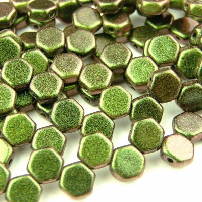 30x Honeycomb Beads 6mm Motley Sage and Citrus Michael's UK Jewellery
