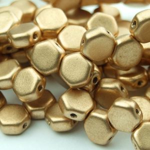 30x Honeycomb Beads 6mm Pale Gold Michael's UK Jewellery