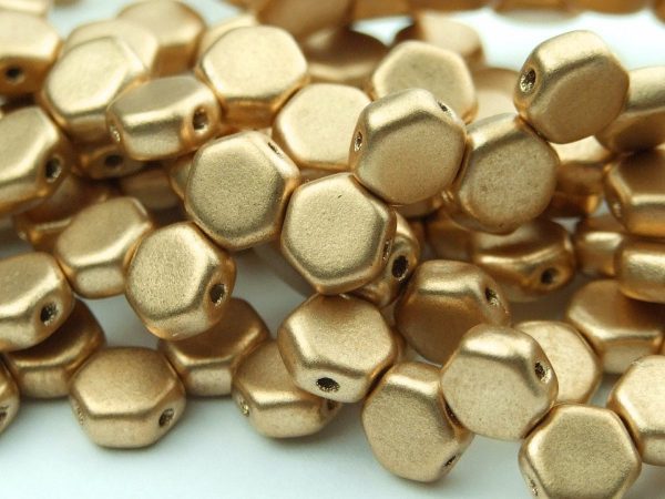 30x Honeycomb Beads 6mm Pale Gold Michael's UK Jewellery