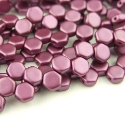 30x Honeycomb Beads 6mm Pastel Burgundy Michael's UK Jewellery