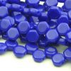 30x Honeycomb Beads 6mm Royal Blue Opaque Michael's UK Jewellery
