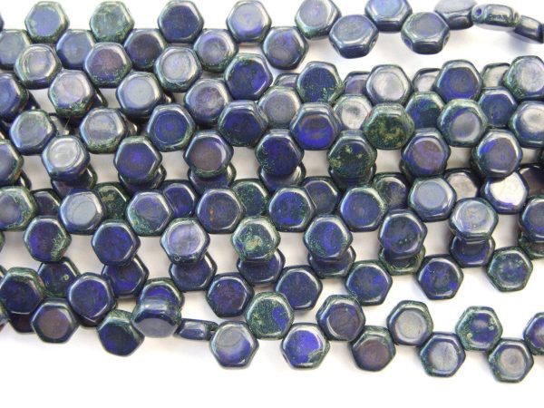 30x Honeycomb Beads 6mm Royal Dark Travertine Michael's UK Jewellery