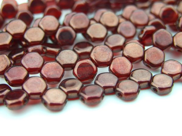 30x Honeycomb Beads 6mm Ruby Red Wine Michael's UK Jewellery