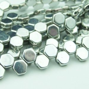 30x Honeycomb Beads 6mm Silver Michael's UK Jewellery