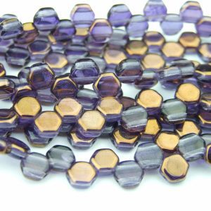 30x Honeycomb Beads 6mm Tanzanite Semi Bronze Luster Michael's UK Jewellery