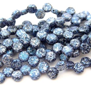 30x Honeycomb Beads 6mm Tweedy Blue Michael's UK Jewellery