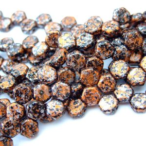 30x Honeycomb Beads 6mm Tweedy Copper Michael's UK Jewellery