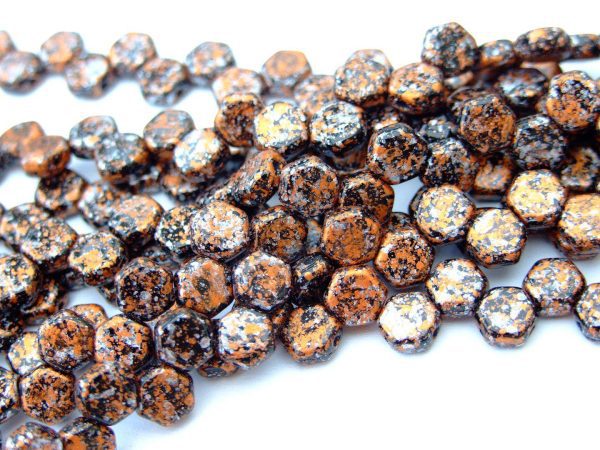 30x Honeycomb Beads 6mm Tweedy Copper Michael's UK Jewellery