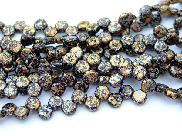 30x Honeycomb Beads 6mm Tweedy Gold Michael's UK Jewellery
