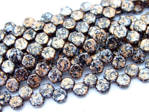 30x Honeycomb Beads 6mm Tweedy Light Copper Michael's UK Jewellery