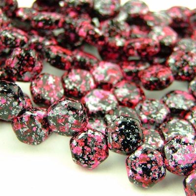 30x Honeycomb Beads 6mm Tweedy Pink Michael's UK Jewellery