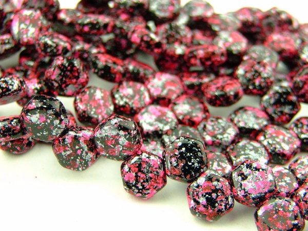 30x Honeycomb Beads 6mm Tweedy Pink Michael's UK Jewellery