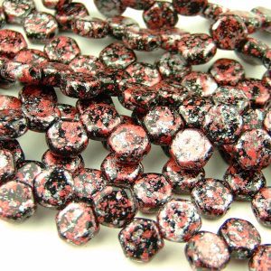 30x Honeycomb Beads 6mm Tweedy Red Michael's UK Jewellery