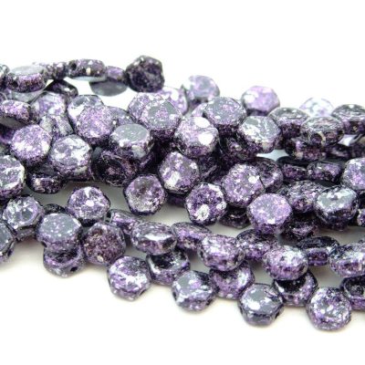 30x Honeycomb Beads 6mm Tweedy Violet Michael's UK Jewellery