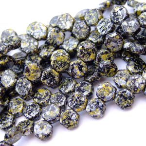 30x Honeycomb Beads 6mm Tweedy Yellow Michael's UK Jewellery