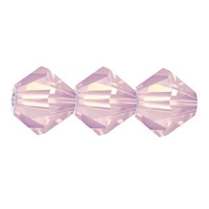31x Czech Preciosa 4mm Bicone Beads Rondell/Diamond Rose Opal Michael's UK Jewellery