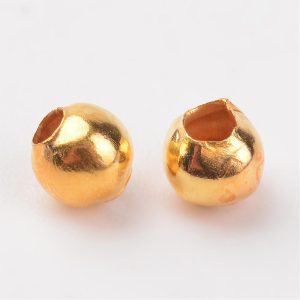 400x Gold Iron 3mm Round Spacer Beads Michael's UK Jewellery