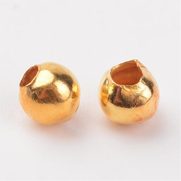 400x Gold Iron 3mm Round Spacer Beads Michael's UK Jewellery