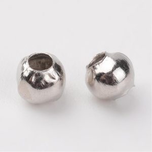 400x Platinum Iron 3mm Round Spacer Beads Michael's UK Jewellery
