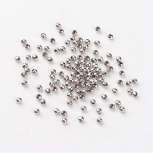 400x Platinum Iron 4mm Round Spacer Beads Michael's UK Jewellery