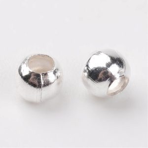 400x Silver Iron 3mm Round Spacer Beads Michael's UK Jewellery