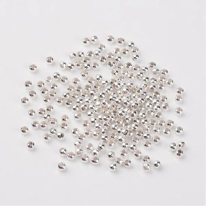 400x Silver Iron 4mm Round Spacer Beads Michael's UK Jewellery