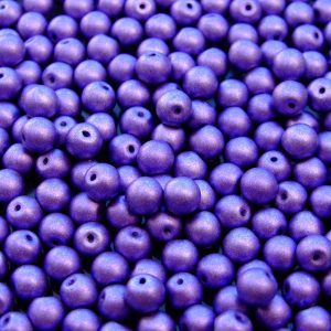 40pcs Top Hole Round Beads 6mm Color Trends Satin Metallic Orchid Michael's UK Jewellery
