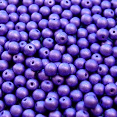 40pcs Top Hole Round Beads 6mm Color Trends Satin Metallic Orchid Michael's UK Jewellery