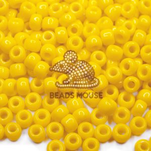 TOHO Seed Beads 42B Opaque Sunshine 3/0 beads mouse