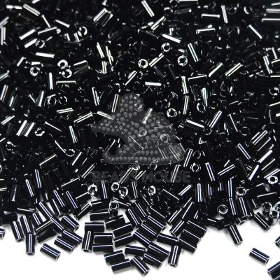Toho Bugle Beads 49 Opaque Jet 3mm