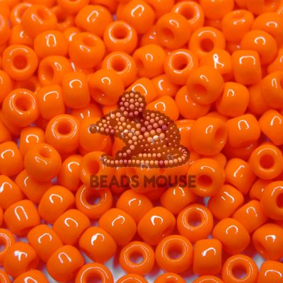 TOHO Seed Beads 50A Opaque Orange 3/0 beads mouse