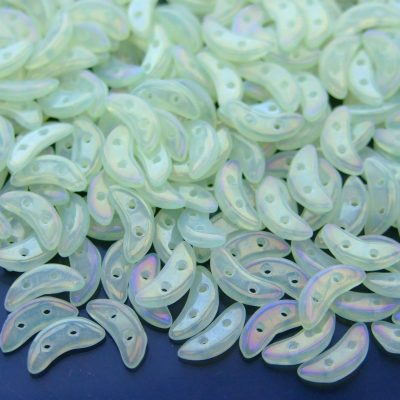 50pcs CzechMates Crescent Beads Luster Iris Milky Jonquil Michael's UK Jewellery