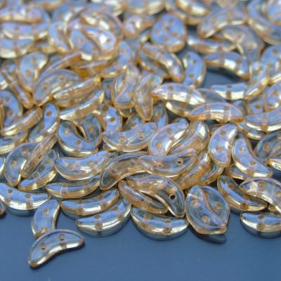 50pcs CzechMates Crescent Beads Luster Transparent Champagne Michael's UK Jewellery