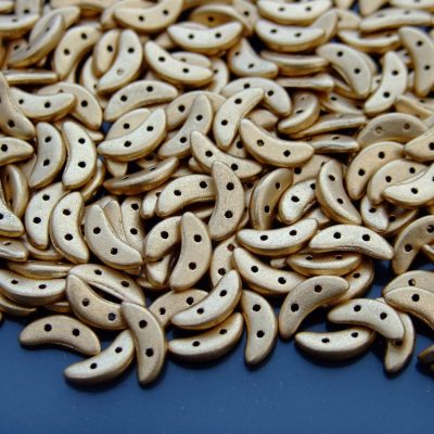 50pcs CzechMates Crescent Beads Matte Metallic Flax Michael's UK Jewellery