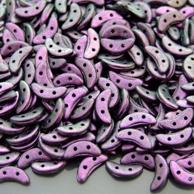 50pcs CzechMates Crescent Beads Polychrome Black Currant Michael's UK Jewellery