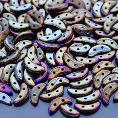 50pcs CzechMates Crescent Iris Brown Michael's UK Jewellery