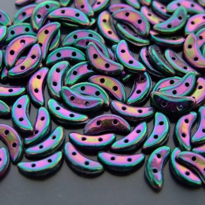 50pcs CzechMates Crescent Iris Purple Michael's UK Jewellery