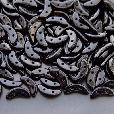 50pcs CzechMates Crescent Jet Michael's UK Jewellery