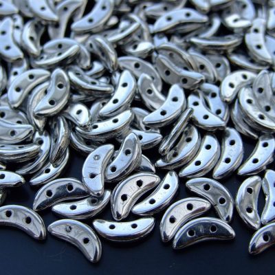 50pcs CzechMates Crescent Silver Michael's UK Jewellery