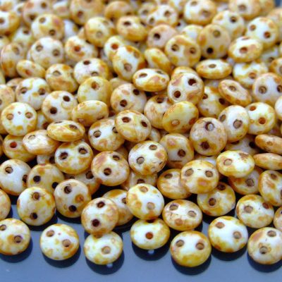 50pcs Czechmates Lentil Beads 6mm Alabaster Picasso Michael's UK Jewellery
