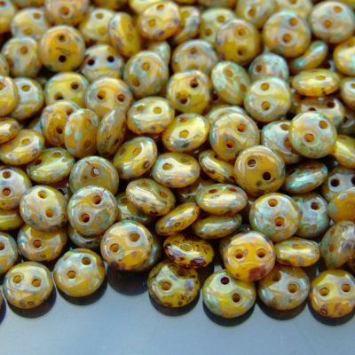 50pcs Czechmates Lentil Beads 6mm Chartreuse Picasso Michael's UK Jewellery